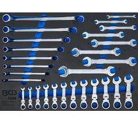 BGS Garniture pour servante d'atelier 3/3 ourche double Clé polygonale double liquet ourche coudée 28 pièces - 4008