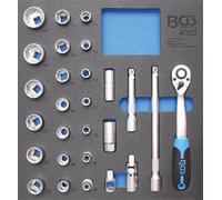 BGS Insertion Pour Poste De Travail 2/3, Coffret Embouts 12,5 Mm 27 Pièces