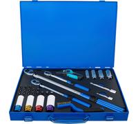 BGS Jeu de clés dynamométriques sortie carré extérieur 6,3 mm (1/4") 10 mm (3/8") 12,5 mm (1/2") | 31 pcs. - 74305