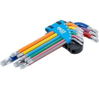 BGS Jeu de clés mâles coudées - Multicolore - Profilé en T T10 - T50-9