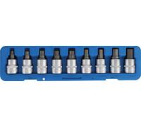 BGS Jeu de douilles à embout, entraînement carré intérieur 20 mm (3/4"), profil en T (pour Torx) 9pcs - 5189
