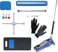 BGS Kit de service de changement de roue avec cric de manœuvre 1,5 t 10 pièces - 9680