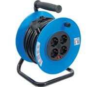 BGS Tambour de câble 25 m 3x1,5 mm² 4 prises IP 20 3000 W - 3361