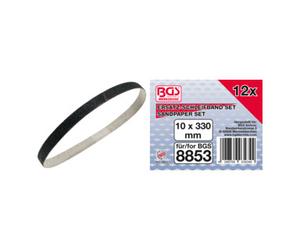 BGS technic BGS Bande à poncer 10 mm x 330 mm 12 pièces pour art. 8853 Quantité:1