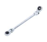 BGS technic BGS Clé à cliquet double à tête articulée, avec têtes d'anneau profil E, SW E6 x E8 Quantité:1