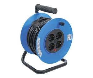 BGS technic BGS Enrouleur de câble 25 m 3x1,5 mm² 4 prises de courant IP 20 3000 W Quantité:1