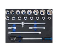 BGS technic BGS Insert de servante d’atelier 3/3 : Jeu de douilles 20 mm (3/4") 21 pièces Quantité:1