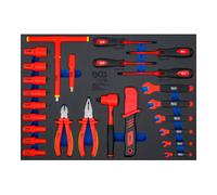 BGS technic BGS Insert de servante d’atelier 3/3 : Jeu de douilles VDE 10 mm (3/8") 26 pièces Quantité:1