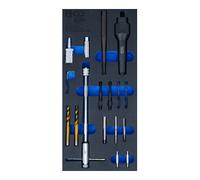BGS technic BGS Insert de servante d'atelier 1/3 : Kit de réparation de filets et de démontage de bougies de préchauffe M8 & M10 17 pièces Quantité:1