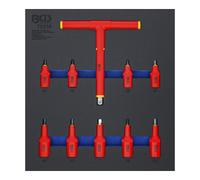 BGS technic BGS Insert pour servante d’atelier 2/3 : set d’embouts VDE, entraînement carré intérieur 10 mm (3/8") / 12,5 mm (1/2"), hexagone intérieur 4 - 10 mm, 10 pièces Quantité:1