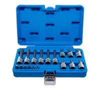 BGS technic - Jeu de douilles à embouts 5171 - 6,3/12,5 mm - six pans intérieurs - 18 pièces