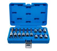 BGS technic BGS Jeu d’embouts, entraînement carré intérieur 6,3 mm (1/4") / 12,5 mm (1/2"), profil T (pour TX) avec trou, 18 pièces Quantité:1