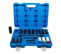 BGS technic BGS Jeu de clés à douille et douilles de protection puissantes, hexagonal, entraînement carré intérieur 12,5 mm (1/2"), I 10 - 24 mm, 18 pièces Quantité:1