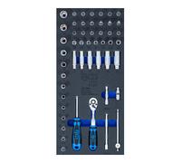 BGS technic - Jeu de douilles 6,3 mm (1/4") 50 pièces - Insert 1/3 tiroir