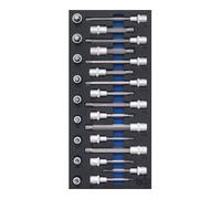 BGS technic – Jeu de douilles à embout 12,5 mm (1/2") RIBE pour servante d'atelier 1/3 – 25 pièces (4117)