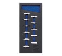 BGS technic Insert de servante d'atelier 1/3 : Douilles pour clé, six pans 6,3 mm (1/4") 4 - 13 mm profondes 11 pièces BGS Quantité:1