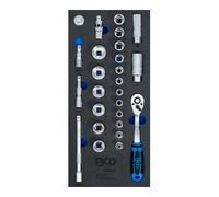 BGS technic Insert de servante d'atelier 1/3 : Jeu de clé à douilles 10 mm (3/8) 26 pièces BGS Quantité:1