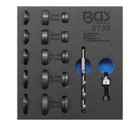 BGS technic Insert de servante d'atelier 1/6 : Jeu de matrices de poinçonnage pour capteur de stationnement Ø 17 - 32 mm BGS Quantité:1