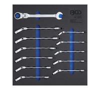 BGS technic KG – Jeu de clés mixtes à cliquet coudées SW8-19 8-19 mm 12 pièces 2/3 tiroir