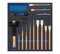 BGS 4045 2/3 Garniture pour servante d'atelier : chasse-goupilles, burins et poinçons, 15 pcs.