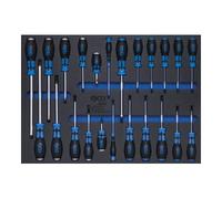 BGS 4014 3/3 Garniture pour servante d'atelier : Jeu de tournevis, 23 pcs.
