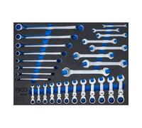 BGS technic Insert de servante d'atelier pliable BGS 3/3 pour clés mixtes, polygonales doubles et mixtes à cliquet, 28 pièces Quantité:1