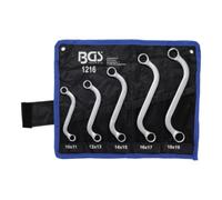 BGS technic Jeu de clés à œil doubles en S 10 x 11 - 18 x 19 mm 5 pièces