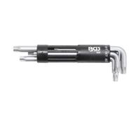 BGS technic Jeu de clés allen extra longues Profil T (pour TX) avec perçage T10 - T50 8 pièces BGS Quantité:1