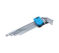 BGS technic Jeu de clés allen extra longues six pans intérieurs/ six pans intérieurs à tête sphérique 1,5 - 10 mm 9 pièces BGS Quantité:1