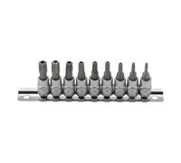BGS technic Jeu de douilles à embouts 6,3 mm (1/4") Profil T (pour TX Plus) avec perçage T10 - T50 9 piéces BGS Quantité:1