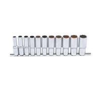 BGS technic Jeu de douilles, douze pans, profondes 10 mm (3/8") 8 - 19 mm 11 pièces BGS Quantité:1