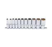 BGS technic Jeu de douilles six pans, profondes 10 mm (3/8") en pouce 11 pièces BGS Quantité:1