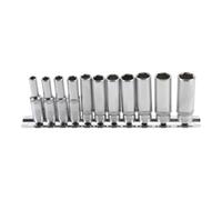 BGS technic – Rack de douilles 2429 – six pans longues – 11 pièces 1/4"
