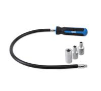 Tournevis Flexible avec Douilles 4, 5, 7 mm Extra Long 500 mm pour Collier de Serrage