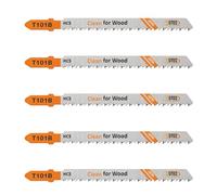 BGTEC 5PCS Jeu De Lames De Scie Sauteuse à Queue En T Hcs(SK5) Pour La Coupe Du Bois Et Du Plastique(T101B)