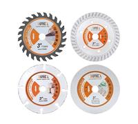 BGTEC Disque Diamant 75mm - 4 pièces Lame de Scie Circulaire pour Bois Plastique Béton Verre
