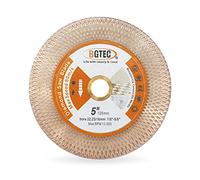 BGTEC Disque Diamanté à X Maille double face à Tronçonner et à Meuler 125mm x 22.23/15.875mm pour carreaux de céramique, carreaux de porcelaine, marbre, granit, quartz
