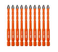 BGTEC Jeu de mèches excentriques Forets à tête inclinée de haute dureté 10 pièces 6mm à pointe carbure pour bois plastique maçonnerie céramique verre béton marbre brique