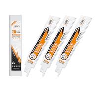BGTEC Lame de scie sabre pour le métal épais, le métal dur, l'acier allié, les barres d'armature et les cornières 152mm de 8TPI (3-Pack)