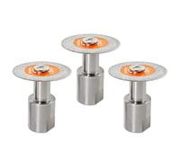 BGTEC Mini Disque Diamant - 3 Pièces 40MM Lame Diamantée pour Coupe Verre avec bride à filetage M14 pour verre, jade, cristal, bouteilles, carrelage