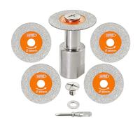 BGTEC Mini Disque Diamant - 5 Pièces 30MM Lame Diamantée pour Coupe Verre avec bride à filetage M14 pour verre, jade, cristal, bouteilles, carrelage