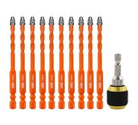 BGTEC Set de Foret Sec - 10 Pièces 6MM Pièces Trepans Bois Dentelé Nouveau foret excentrique avec un porte-foret pour bois plastique maçonnerie céramique verre béton marbre brique