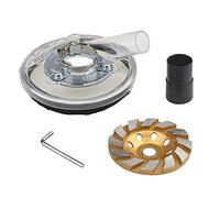 BGTXINGI Kit de protection anti-poussière pour meulage à sec - 100 à 150 mm - Meuleuse d'angle réglable avec meule diamant en béton de 10,2 cm