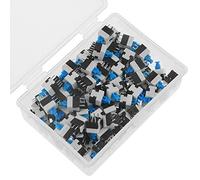 BGTXINGI Lot de 100 micro-interrupteurs à bouton-poussoir 6 broches DPDT autobloquants 8 x 8 mm