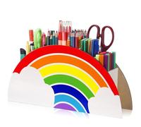 Bhina Porte-Crayons pour Enfants en Bois Arc-en-Ciel, Organisateur de Bureau, Porte-Crayons pour Enfants Multifonctions, Fournitures de Bureau, Organisation de Salle de rc-en-Ciel)