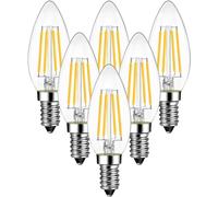 BHMAOYN Ampoule LED E14 12V 4W, 400LM, AC/DC 12V Remplace 40W Incandescence, Pour Camping Jardin, Lot de 6 (Blanc Froid 6000K, C35 - 4W=40W)