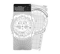 Bhnjyred Calculateur de vol E-6B - rapides et précis pour nav. | Ordinateur de vol e6b en plastique imperméable et léger, conçu pour résister aux rigueurs du cockpit et durer des années