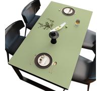 BHOMTY Nappe en Cuir antidérapante Napperon sous-Mains Protection de la Table Facile à Nettoyer Matcha Vert 100 * 200cm