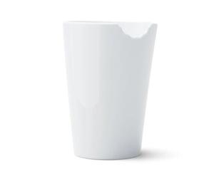 BHS FIFTYEIGHT Tasse à Café avec Marque de Morsure - Blanche - T023701