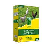 BHS Gazon Espace Nature Basse Cour - 1kg - 40 m² - Riche en Protéine Destiné Au Bien-Etre Des Animaux En Extérieur - Implantation Rapide Et Homogène ENBC1